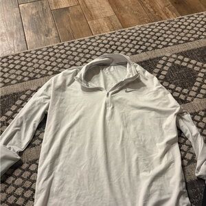 Womens White Quarter-Zip Shirt